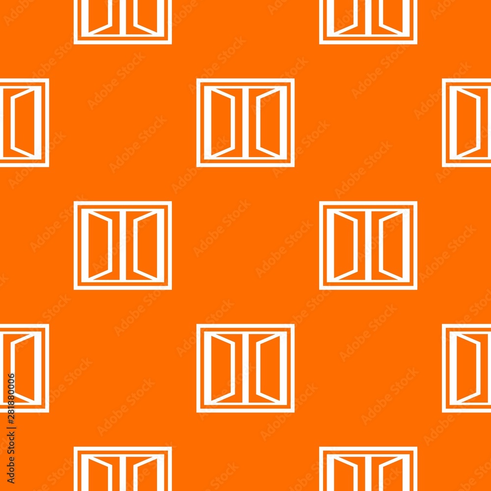 Poster plastic window frame pattern vector orange for any web design best