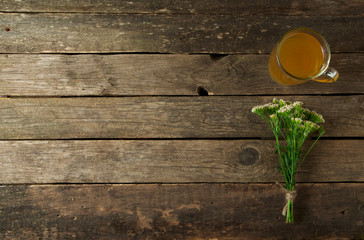 Fresh medicinal herbs. Medicinal herbs (chamomile, wormwood, yarrow, mint, St. John's wort and...