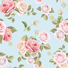 beautiful roses seamless pattern