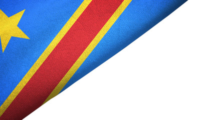 Congo Democratic Republic flag left side with blank copy space