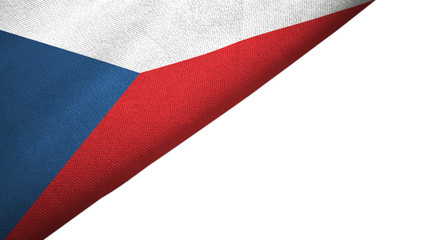 Czech Republic flag left side with blank copy space