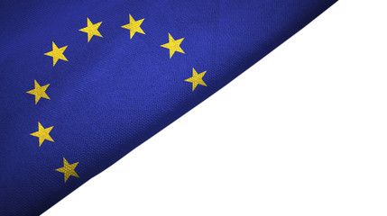 European Union flag left side with blank copy space