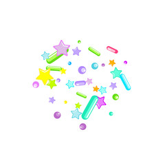 Sprinkles grainy. Cupcake donuts, dessert, bakery