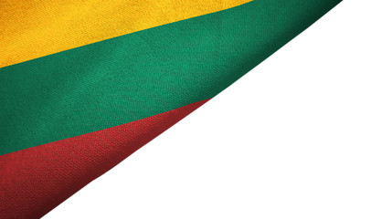 Lithuania flag left side with blank copy space