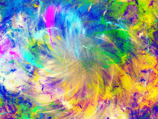 regenboog abstracte fractal achtergrond 3D-rendering illustratie