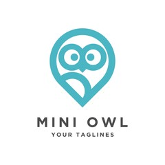 Fototapeta premium Simple vector modern owl logo