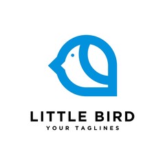Modern vector simple bird logo