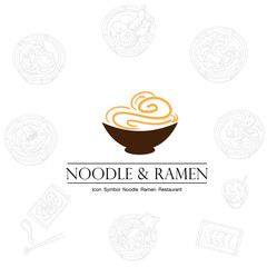 noodle ramen icon logo graphic restaurant
