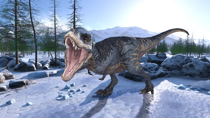 Fototapeta premium Renderowanie 3D CG dinozaurów