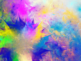 Obraz premium rainbow abstract fractal background 3d rendering illustration