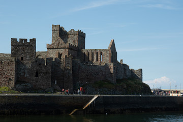 Peel Castle in summer