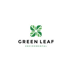 abstract nature Green leaf logo