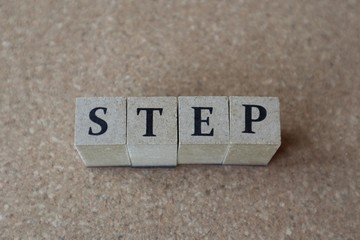 英語文字ブロックのステップ