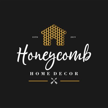 Honeycomb house decor logo
