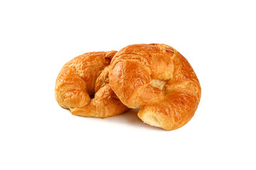 Fresh croissant isolated on white background