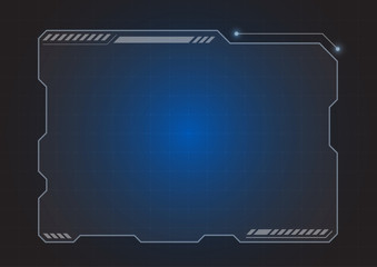 Futuristic User Interface HUD, hologram monitor