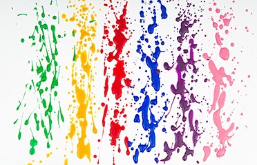 splashes of colorful paint