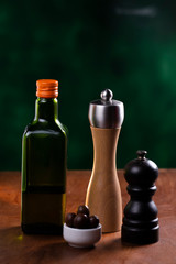 Obraz na płótnie Canvas salt shaker, pepper, bottle
