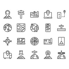 Map and  navigation icon set.Vector illustration