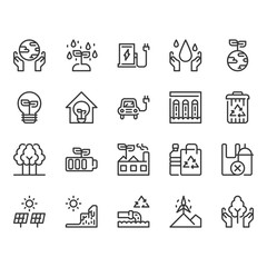 Fototapeta premium Save the world icon set.Vector illustration