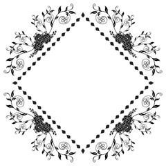 Elegant floral frame, feature wallpaper of greeting card. Vector