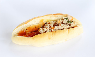 vietnamese bread isolated on white background