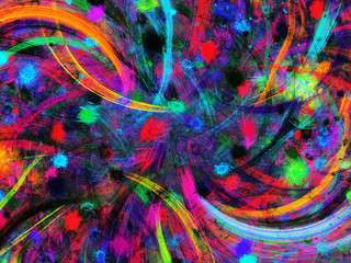 rainbow abstract fractal background 3d rendering illustration