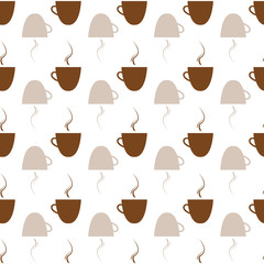 Coffee cup background seamless pattern