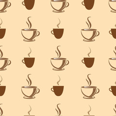 Seamless Coffee background illustration print