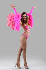 young beautiful girl in carnival costume