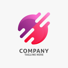 Abstract circle logo design 