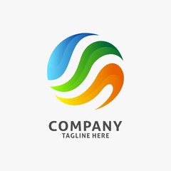 Abstract circle logo design