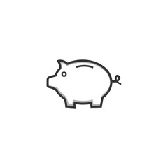 Piggy bank with coin vector