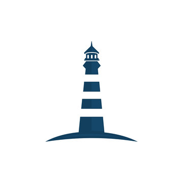Lighthouse symbol vector. Lighthouse logo template