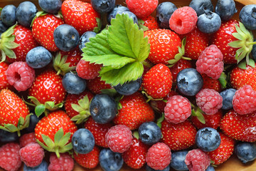 Different berries in a plate