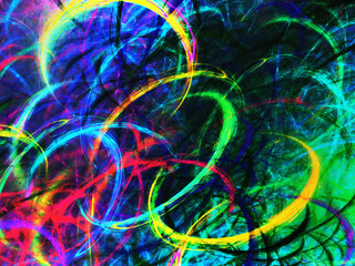 rainbow abstract fractal background 3d rendering illustration