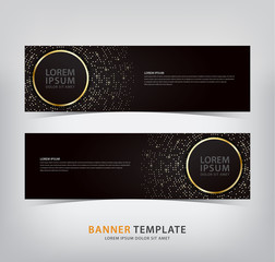 Luxurious banner with sparkling spots, vector illustration