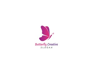 Butterfly conceptual simple, colorful icon. Logo. Vector illustration