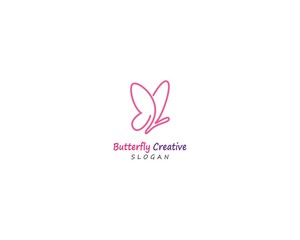 Butterfly conceptual simple, colorful icon. Logo. Vector illustration