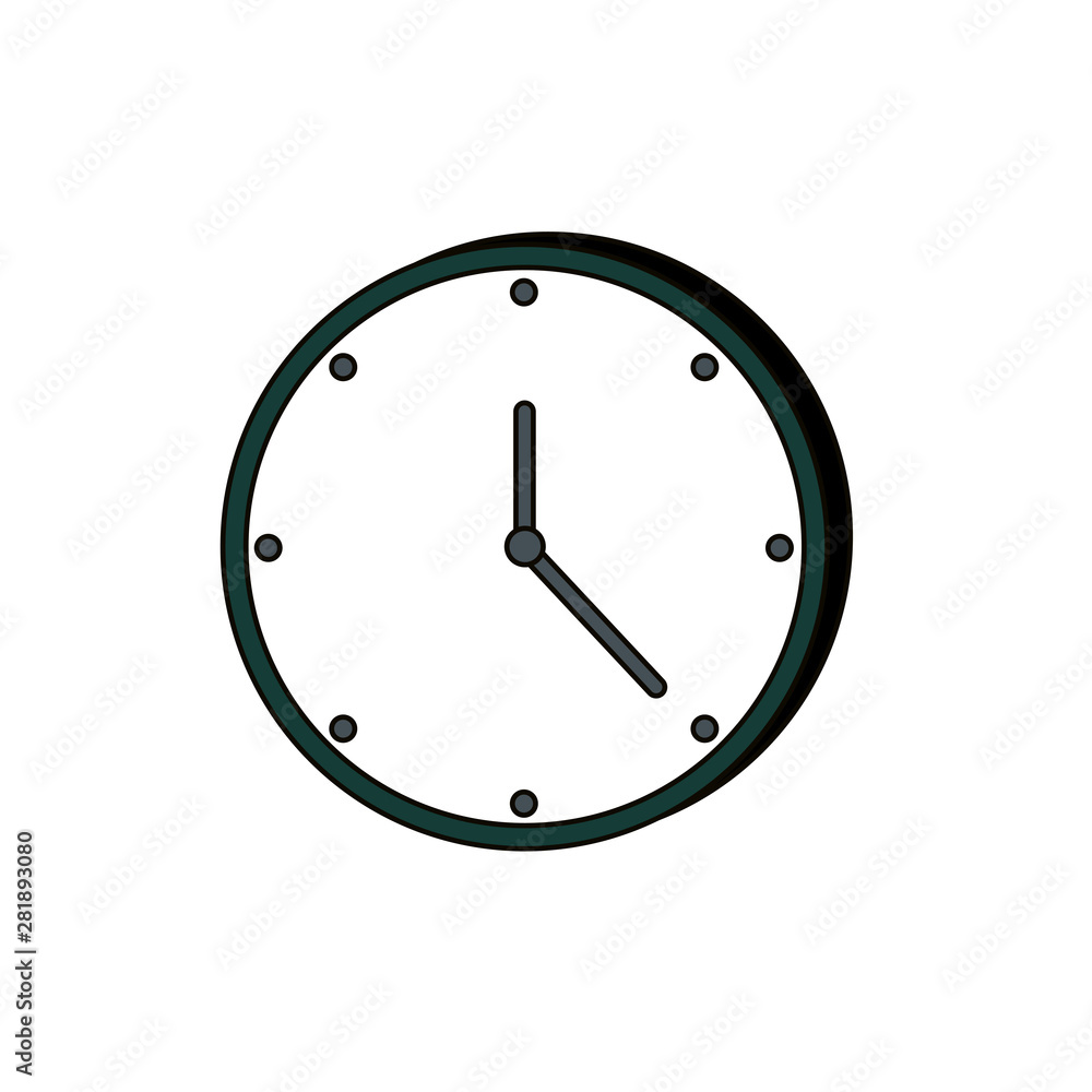 Wall mural time clock watch isolated icon