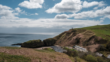 Small beach at Berriedale on east coast of Scotland