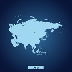 Fototapeta na wymiar map of Asia