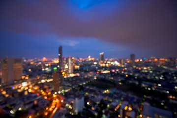 night cityscape light bokeh background