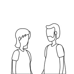 cute grandparents couple avatars characters