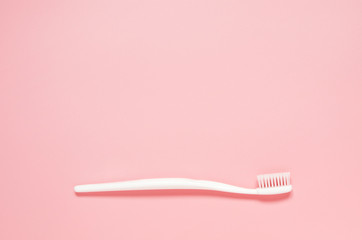 Toothbrush on pink background. - Image
