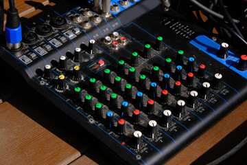 Dj Mixer Controller Close up.