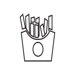 french fries icon logo vector design template