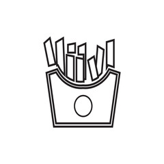french fries icon logo vector design template