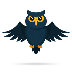 Halloween owl on white background. Vector illustration. - 281899271
