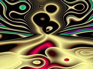 brown abstract fractal background 3d rendering illustration